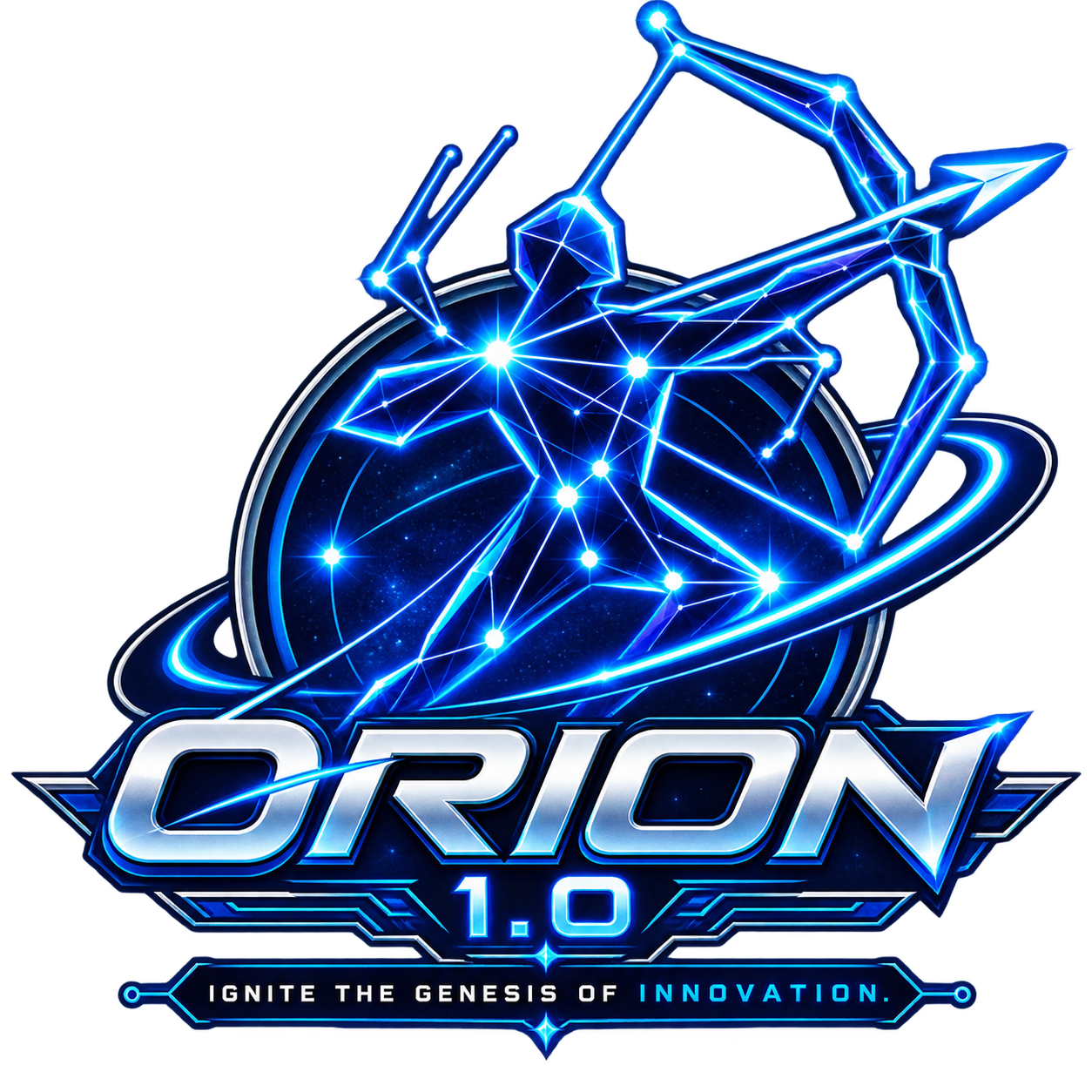 ORION 1.0 — 24H National Level Hackathon Official Logo - Microsoft Club SIST, Sathyabama Institute of Science and Technology